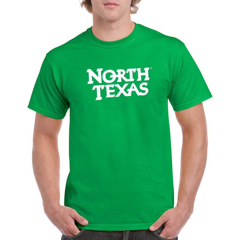 University of North Texas Mean Green Basic Block Cotton T-Shirt - Irish Green