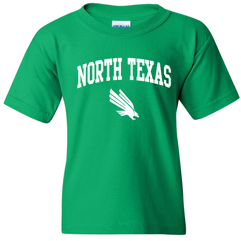 University of North Texas Mean Green Arch Logo Cotton Youth T-Shirt ...