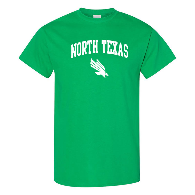 University of North Texas Mean Green Arch Logo Cotton T-Shirt - Irish Green
