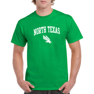 University of North Texas Mean Green Arch Logo Cotton T-Shirt - Irish Green