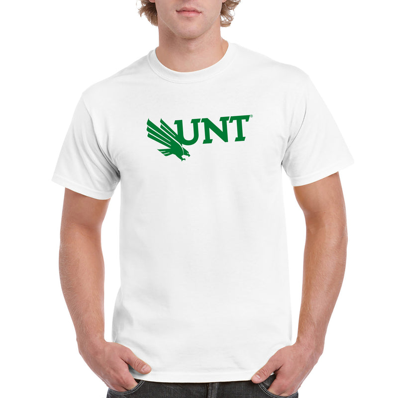 University of North Texas Mean Green Primary Logo Cotton T-Shirt - White