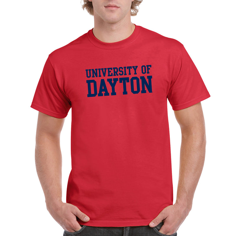 University of Dayton Flyers Basic Block Short Sleeve T Shirt - Red