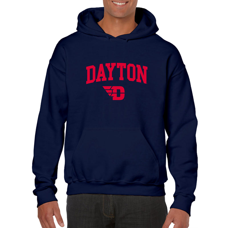 University of Dayton Flyers Arch Logo Heavy Blend Hoodie - Navy