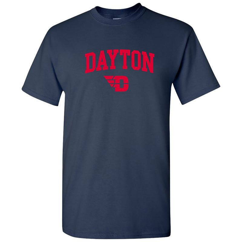 University of Dayton Flyers Arch Logo Short Sleeve T Shirt - Navy