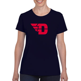 University of Dayton Flyers Primary Logo Women's Short Sleeve T Shirt - Navy