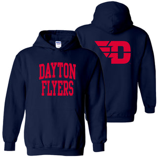 Dayton Front Back Print Hoodie - Navy