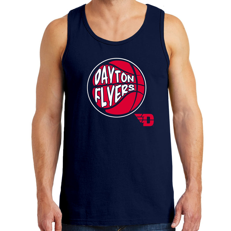 University of Dayton Flyers Street Basketball Heavy Cotton Tank Top - Navy
