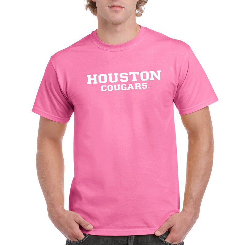 University of Houston Cougars Basic Block Short Sleeve T Shirt - Azalea
