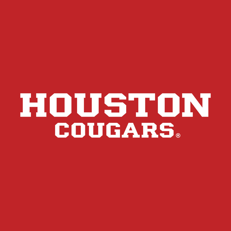 University of Houston Cougars Basic Block Youth Short Sleeve T Shirt - Red