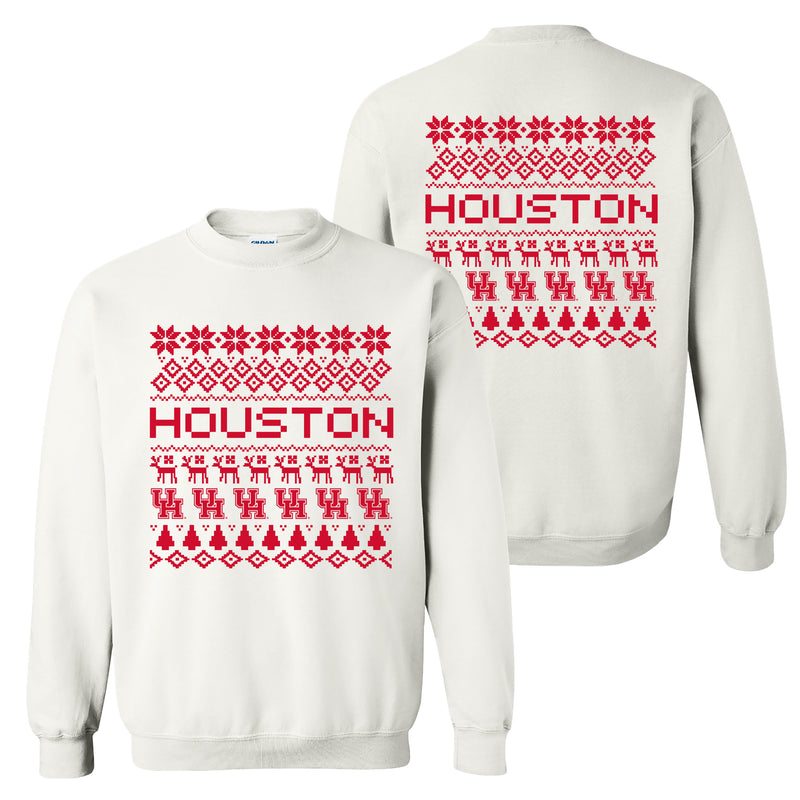 Houston Holiday Sweater Crewneck - White