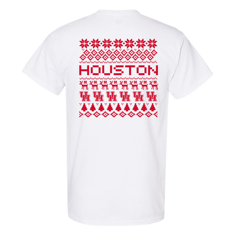 Houston Holiday Sweater T-Shirt - White