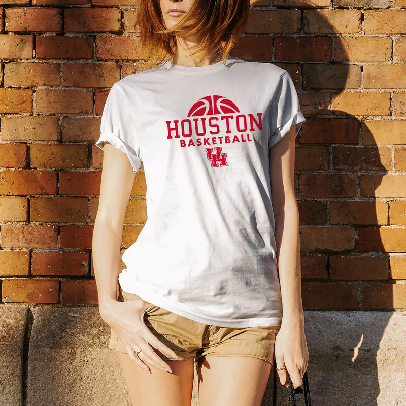 University of Houston Cougars Basketball Hype Short Sleeve T Shirt - White