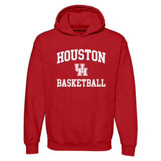 Houston Cougars Arch Logo Basketball Hoodie - Red