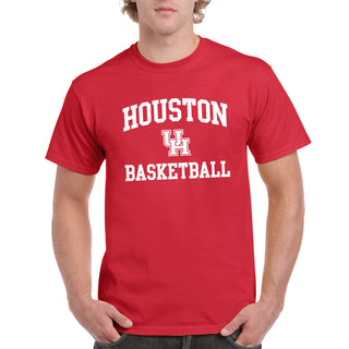 Houston Cougars Arch Logo Basketball T Shirt - Red