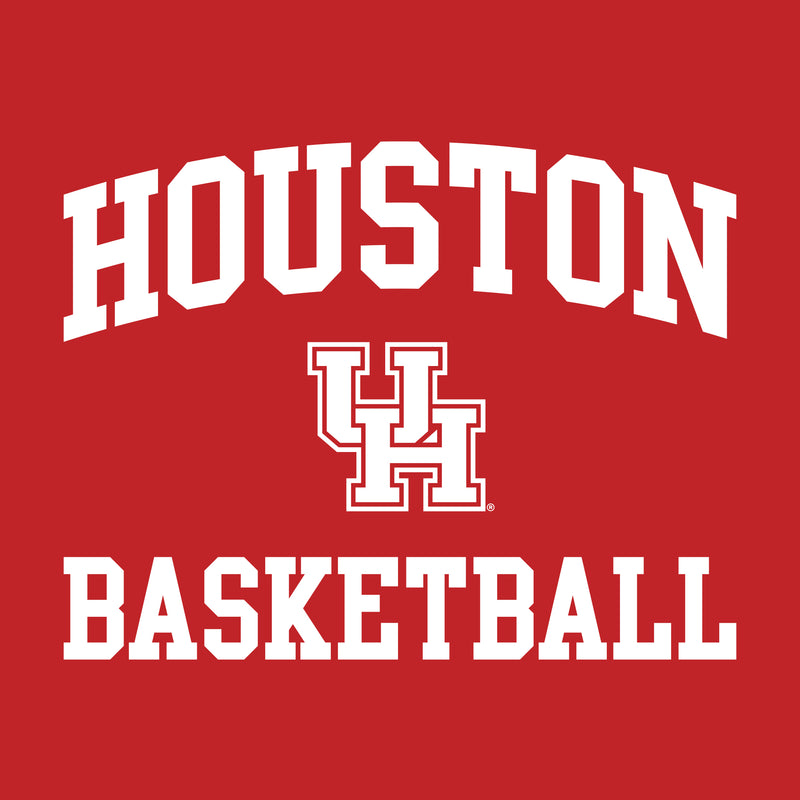 Houston Cougars Arch Logo Basketball T Shirt - Red