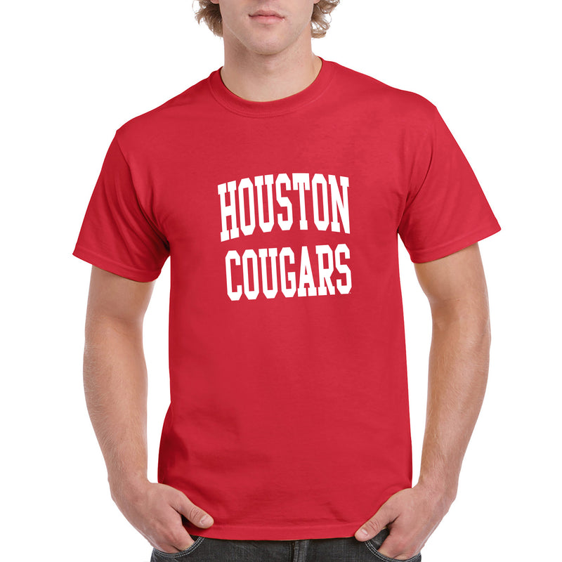 University of Houston Cougars Front Back Print Short Sleeve T Shirt - Red