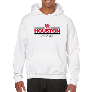 University of Houston Cougars Double Bar Logo Hoodie - White