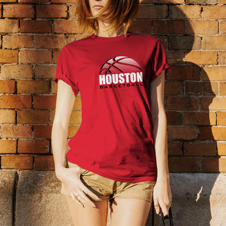 University of Houston Cougars Basketball Shadow Short Sleeve T Shirt - Red