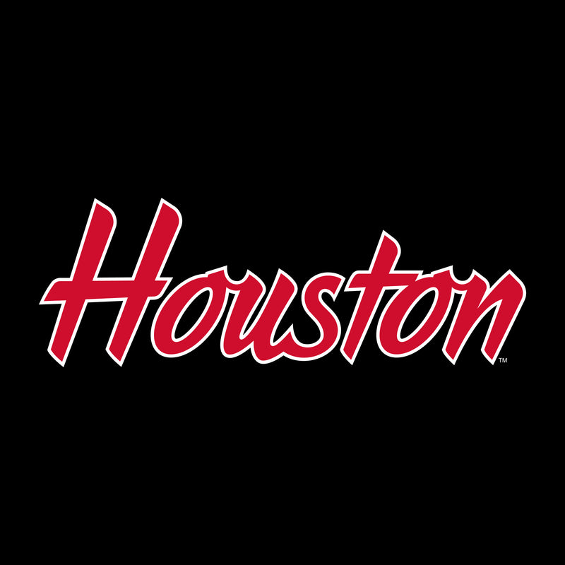 Houston Cougars Basic Script Long Sleeve T Shirt - Black