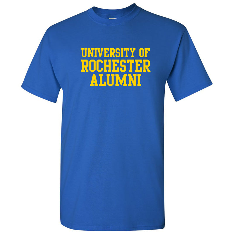University of Rochester Yellowjackets Alumni Basic Block Short Sleeve T Shirt - Royal