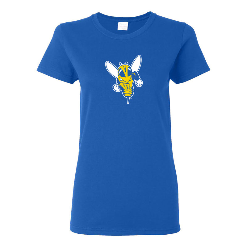 University of Rochester Yellowjackets Primary Logo Womens Short Sleeve T Shirt - Royal