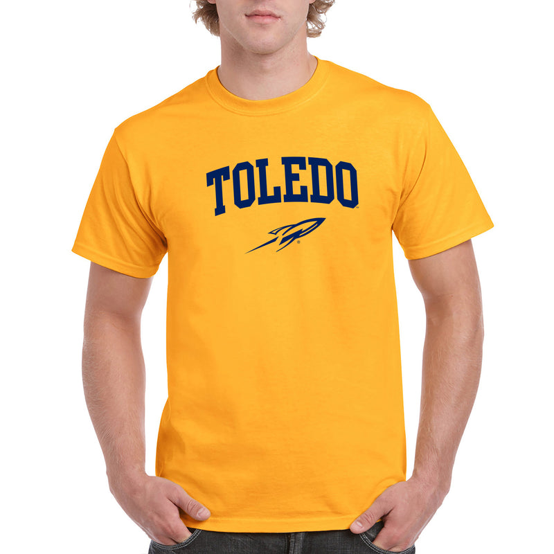 University of Toledo Rockets Arch Logo Short Sleeve Tee - Gold