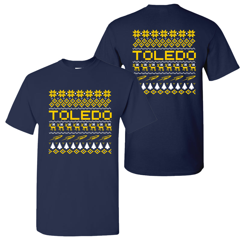 Toledo Holiday Sweater T-Shirt - Navy