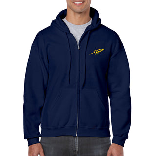 University of Toledo Rockets Primary Logo Left Chest Full Zip Hoodie - Navy