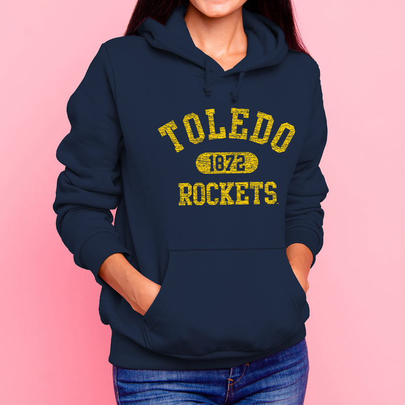 University of Toledo Rockets Athletic Arch Heavy Blend Hoodie - Navy