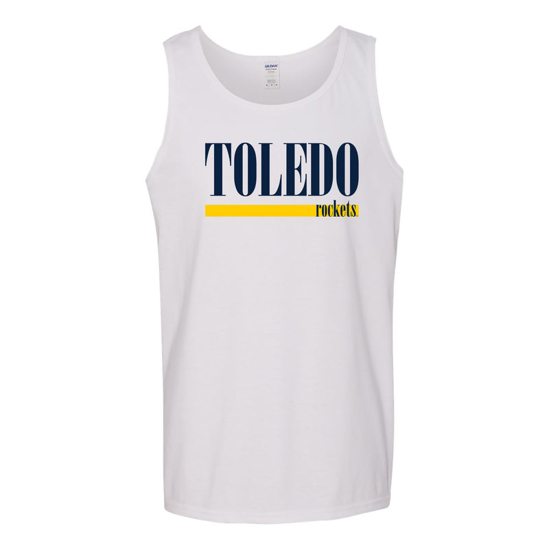 University of Toledo Rockets Boldline Basic Cotton Tank Top - White
