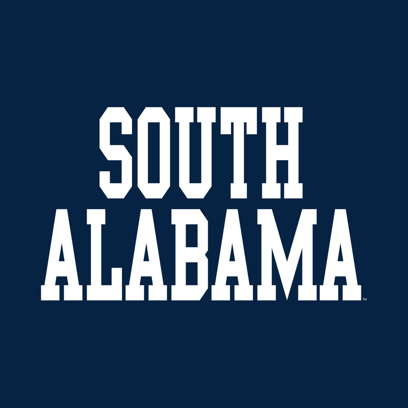 South Alabama Jaguars Basic Block Long Sleeve T Shirt - Navy