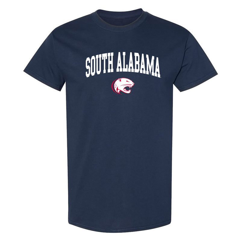 South Alabama Jaguars Arch Logo T Shirt - Navy