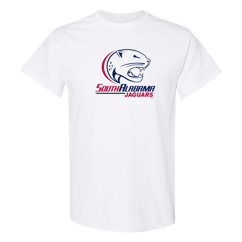 South Alabama Jaguars Primary Logo T Shirt - White