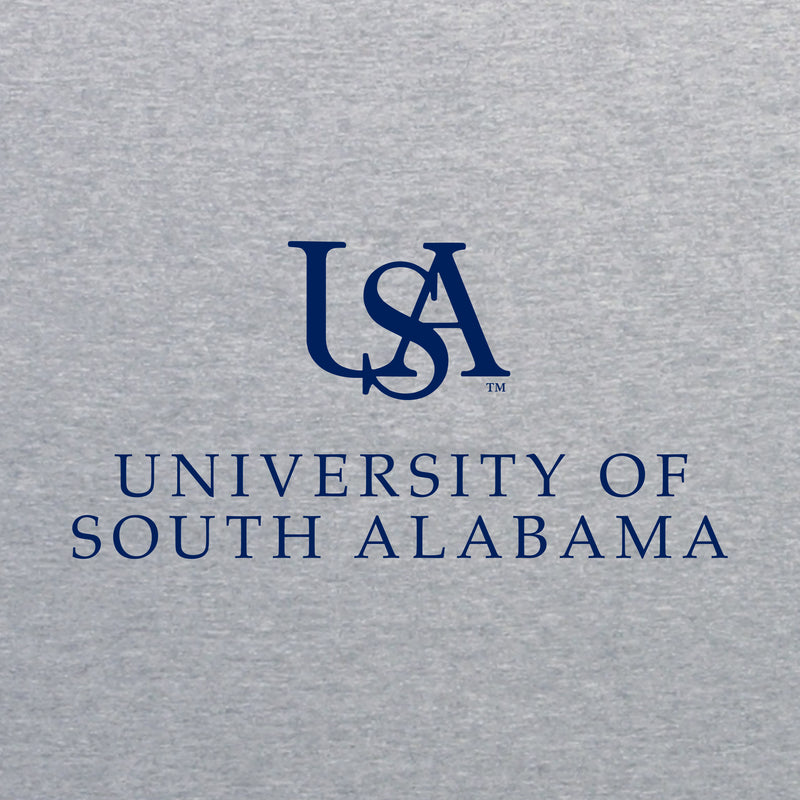 South Alabama Jaguars Institutional Logo Long Sleeve T Shirt - Sport Grey