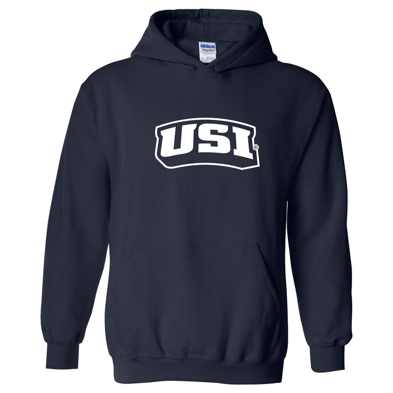 University of Southern Indiana Screaming Eagles Basic Block Heavy Blend Hoodie - Navy