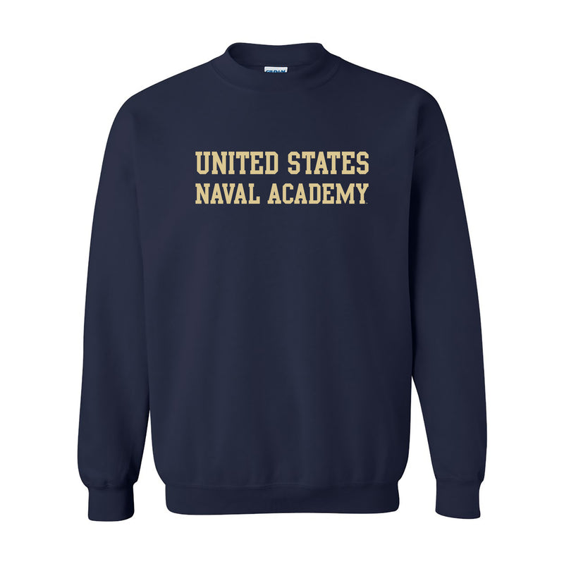 United States Naval Academy Midshipmen Basic Block Heavy Blend Crewneck - Navy