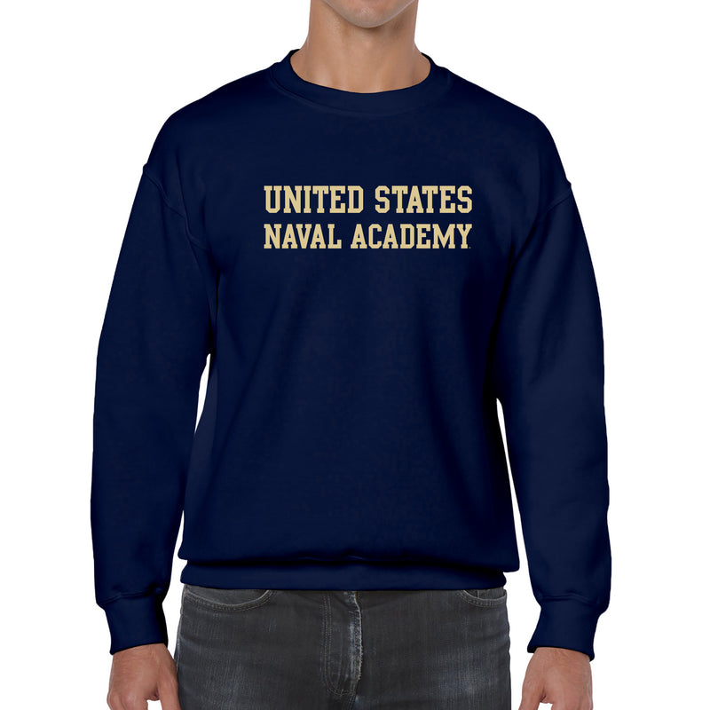 United States Naval Academy Midshipmen Basic Block Heavy Blend Crewneck - Navy