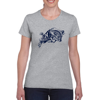 United States Naval Academy Midshipmen Primary Logo Women's Short Sleeve T Shirt - Sport Grey