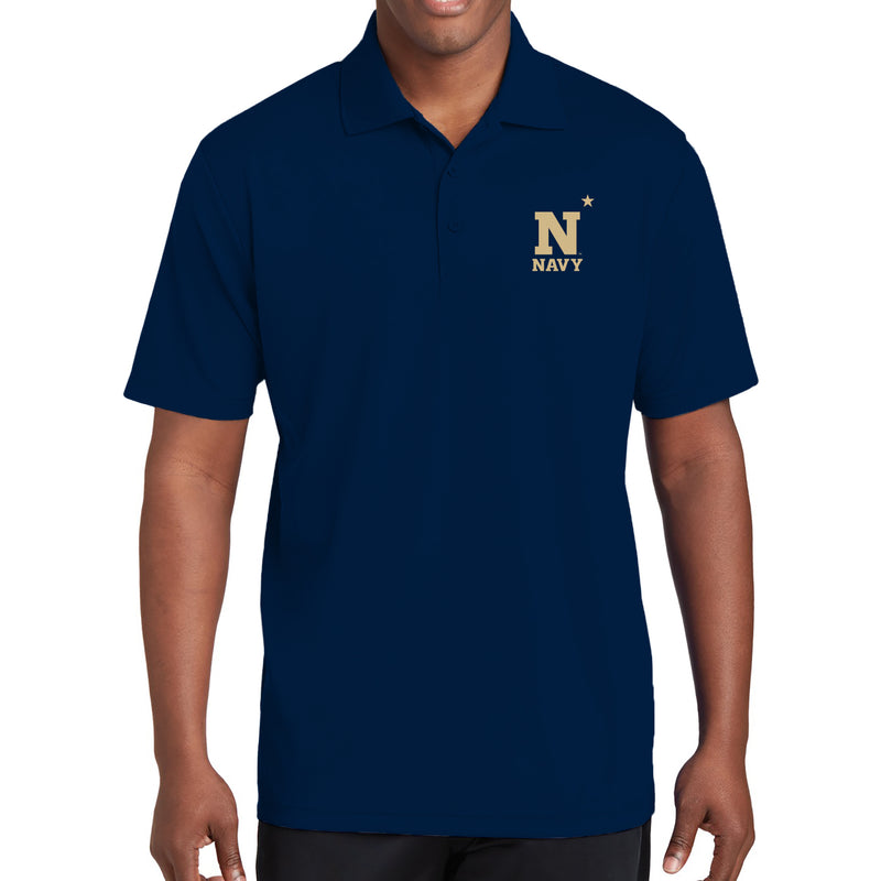 United States Naval Academy Midshipmen Primary Logo Left Chest Polo - Navy