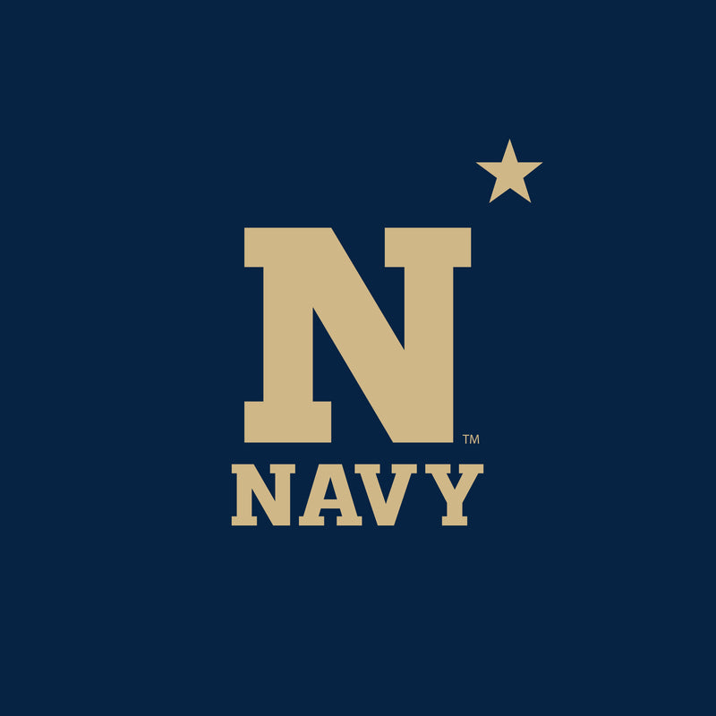 United States Naval Academy Midshipmen Primary Logo Left Chest Heavy Blend Quarter Zip Sweatshirt - Navy