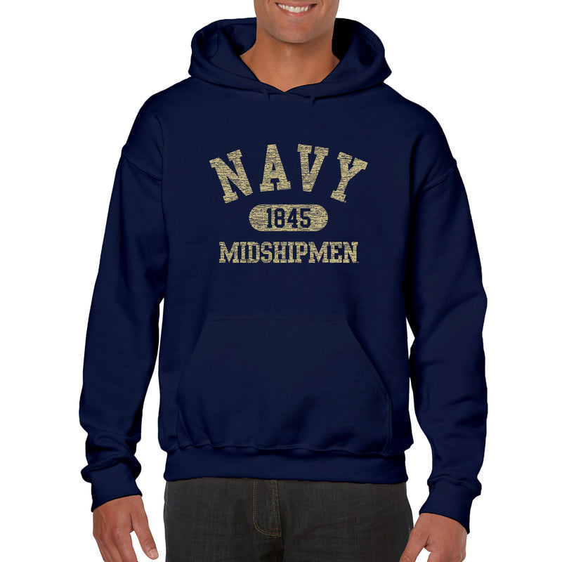 United States Naval Academy Midshipmen Athletic Arch Heavy Blend Hoodie - Navy