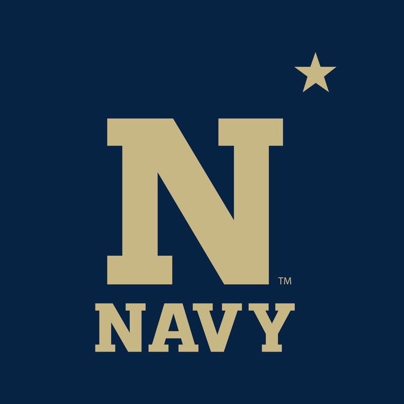 United States Naval Academy Midshipmen Front Back Print Heavy Blend Hoodie - Navy