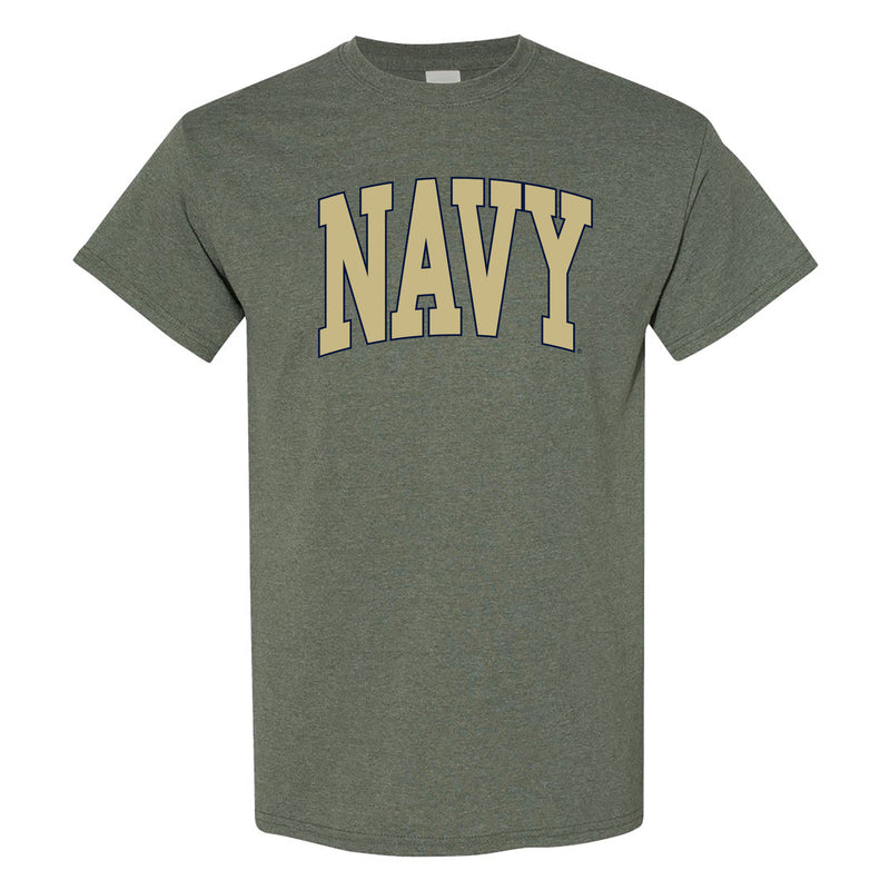 US Naval Academy Midshipmen Mega Arch T-Shirt - Heather Military