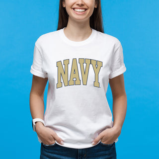 US Naval Academy Midshipmen Mega Arch T-Shirt - White