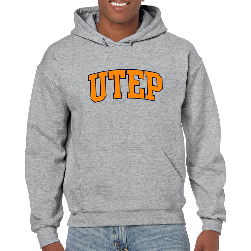 University of Texas at El Paso Miners Arch Logo Hoodie - Sport Grey