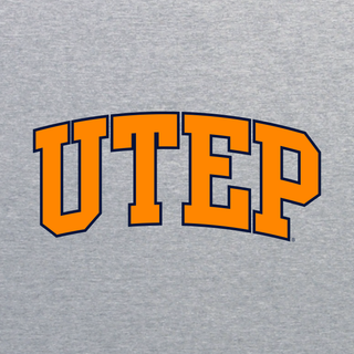 University of Texas at El Paso Miners Arch Logo Long Sleeve T Shirt - Sport Grey