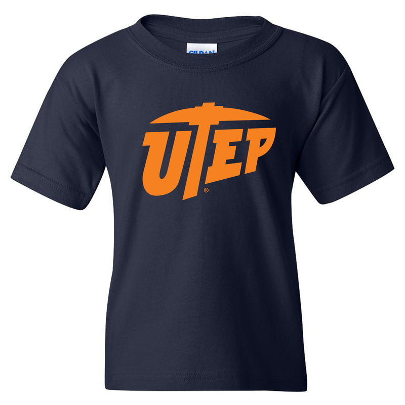 University of Texas at El Paso Miners Primary Logo Short Sleeve Youth T Shirt - Navy