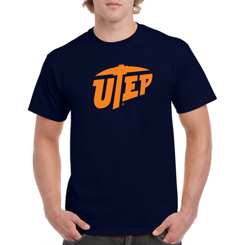 University of Texas at El Paso Miners Primary Logo Short Sleeve T Shirt - Navy