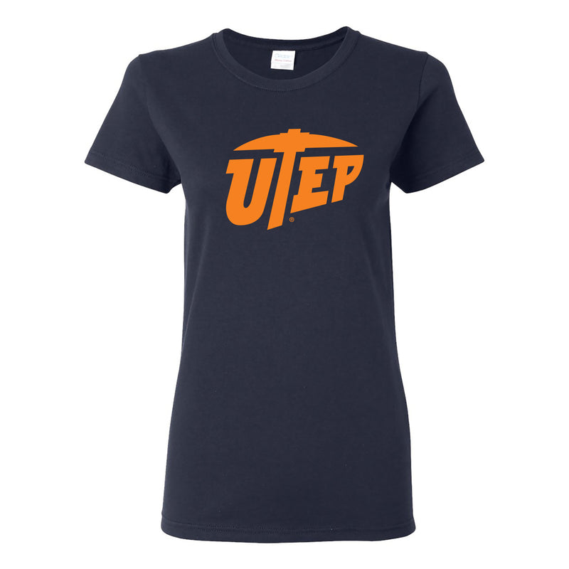 University of Texas at El Paso Miners Primary Logo Short Sleeve Womens T Shirt - Navy