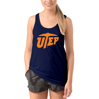 University of Texas at El Paso Miners Primary Logo Tank Top - Navy